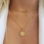 Dainty Initial Paperclip Necklace