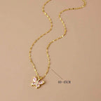 Pink Butterfly Pendant Necklace - view 3