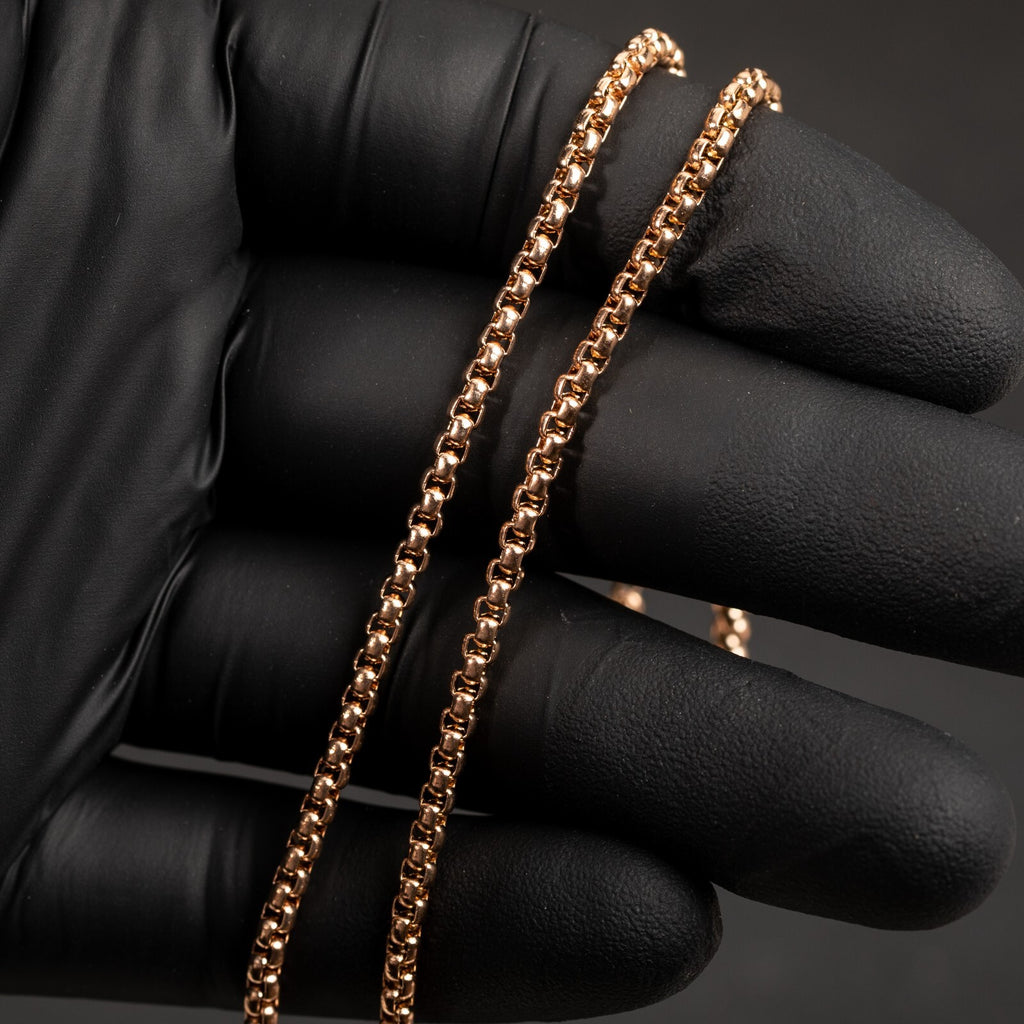 Rose Gold Box Chain Necklace