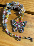 Handmade Beaded Butterfly Necklace