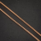 Rose Gold Box Chain Necklace - view 5