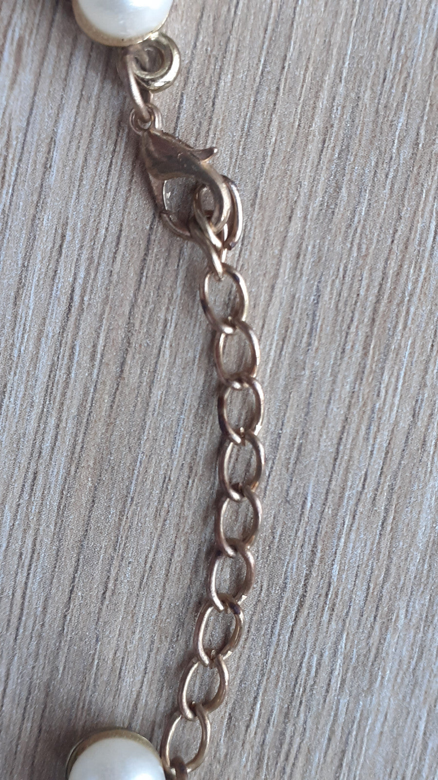 Elegant Gold Pearl Necklace - view 4