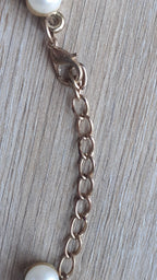 Elegant Gold Pearl Necklace - view 4