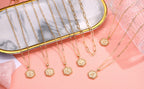 Dainty Initial Paperclip Necklace - view 3